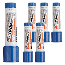 LIBERTY 利百代 POP 嘜克筆 平方尖 907-30-BL 6~30mm 藍色, 6支