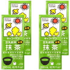 KIKKOMAN 龜甲萬 豆乳 抹茶風味, 200ml 契約栽培丸大豆使用, 4入