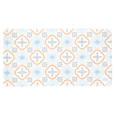 in Blooom 印花樂 三合一滑鼠墊拭鏡布 W28.5 x L15 cm 超細纖維織布 TPR防滑底部 台灣製, 玻璃海棠 暖陽甜杏, 1個