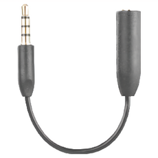 Saramonic 楓笛 SR-UC201 3.5mm TRS母轉3.5mm TRRS公 麥克風轉接線, 1條, 黑色