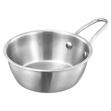 正304韓式帶柄多用碗 10cm 不鏽鋼 韓式碗 帶柄碗 醬料碗 調味碗, 1個