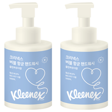 Kleenex 舒潔 泡沫洗手慕斯 潔淨爽身粉香, 500ml, 2瓶