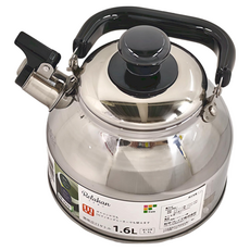 FREIZ 和平 Rilakan IH兼容鳴笛寬口水壺 RB-2233 1.6L, 銀色, 1個