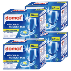 domol 黃金心 12效合1 碗盤洗碗機清潔錠 40顆 Set, 840g, 4盒