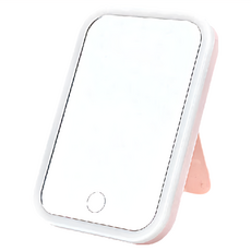 LED化妝鏡，白色/粉色，17cm