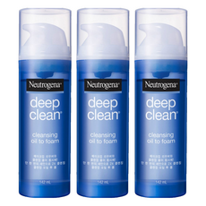 Neutrogena 深層淨化洗卸輕透潔顏油 經典型, 142ml, 3瓶