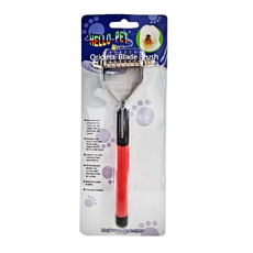 HELLO PET 哈囉佩特 傳統型刀梳 原創刀片刷 適用於貓、狗、馬等長毛寵物, Red, 1支