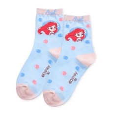 oneder 旺達 迪士尼公主童襪-愛樂兒 19-21, 柔軟舒適，台灣製造, PR-710, 19-21cm