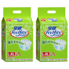 安親 FeelFree 漢方草本成人紙尿褲 13片, L~XL(腰圍38~58吋), 2包