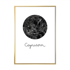 摩羯座 Capricorn掛畫, 金色