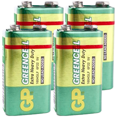 GP 超霸 碳鋅9V電池 綠色環保 無鉛設計, 4個, 1入