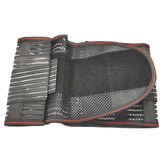 薄款透氣網眼護腰 五根鋼版支撐護腰 黑色, 1件