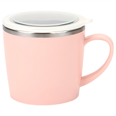 Dailylike BONBON 不鏽鋼水杯 含蓋, 蜜桃粉, 250毫升, 1個