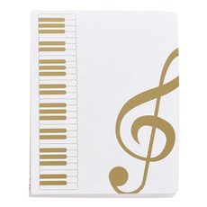 透明內頁袋 80頁160面 樂譜文件夾 A4, 白色, 1個