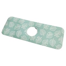 iSFun 優雅日式 水龍頭衛浴廚房珪藻土吸水墊, 37 x 14 x 0.5cm, 1個, 淺綠葉子