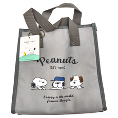 Kiiwi O Snoopy 俏皮實用保溫袋, 22 x 13.5 x 24cm, 三兄弟灰, 1個