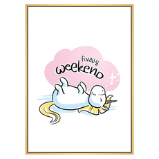 獨角獸 Finally Weekend 木色 1入