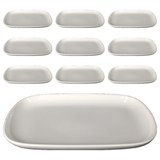 大同磁器 烤盤 8.25吋 - 耐熱陶瓷烤盤, 白色, 10個