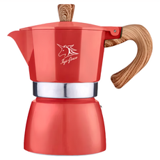 FUJI-GRACE 富士雅麗 經典義式小摩卡壺 FJ-939 - 熱情紅，鋁鎂合金材質，直火式耐熱手柄, 1個