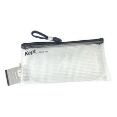 Raymay 藤井 Kept 透明網眼考試筆袋, 深藍色, 1個