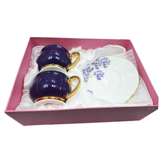 Royal Duke HC骨瓷咖啡對杯組 200ml, 紫色, 1組