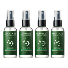 MOONLIGHT 莯光 Ag+銀離子茶樹精油抗菌噴霧 4瓶 80ml
