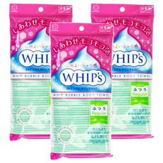 KOKUBO 小久保 WHIP's 泡沫澡巾 一般型 28x100cm, 綠色, 1條, 3條