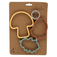 By Lille Vilde 造型烘焙模具 Set 蘑菇/橡果/樹葉/小花造型, 春色款, 1組