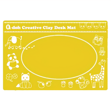 Q-doh 黏土創作桌墊 3歲以上適用, 亮黃色