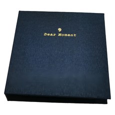 Dear Moment 簡約3吋棉麻迷你郵票收集冊 海軍藍, 1個