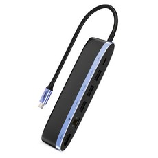 UGREEN 綠聯 六合一USB-C集線器 CM222 USB3.0 + PD + 4K HDMI + GigaLAN網路卡 15cm, 深空灰, 1個