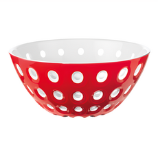guzzini LM 波卡點點沙拉碗, 20 x 9 cm, 1350 cc, 義大利製, 紅/白色, 1個