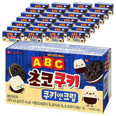 LOTTE 樂天 ABC 可可餅乾 巧酥牛奶風味, 43g, 32盒