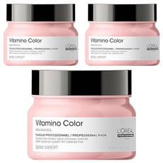 L'OREAL PARiS 巴黎萊雅 絲漾博飽和護色髮膜, 8週完美持色, 強韌髮芯 閃耀動人鑽石光澤, 洗後溫柔呵護 延緩染後掉色, 250ml, 3件