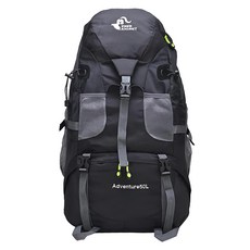 Free Knight 自由騎士 50L 登山包, 大容量, 輕量化, 舒適透氣, 黑色, 62 x 37 x 25cm