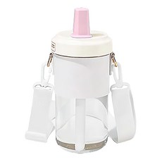 Reddot 紅點生活 大象珍奶隨行杯 附可調背帶, 粉色, 500ml, 1個