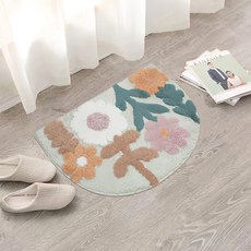 CasaBella 美麗家居 吸水踏墊, 80 x 50cm, 綠色花款, 1個