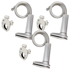 夾式吹風機架, 底座長寬9x5cm, 全長26~57cm, 白色, 3個