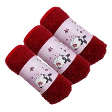 CLEAN 克林 瞇瞇兔抹布 潮紅 超厚實高吸水 台灣製造, 30 x 30cm, 3條