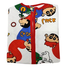 愛北鼻 秋冬全棉質無痕防踢被 紅腳踏車小新-無痕三保暖 90碼-建議80-95公分, 紅, 1件