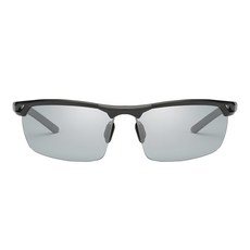 Quinta UV400智能感光變色偏光太陽眼鏡(經典運動鏡框/運動休閒全天候適用-QTB8550-兩色可選)黑框變色片, 黑色, 1入