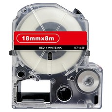 NEXTPAGE 副廠標籤帶 EPSON標籤機適用 LK-5RWP, 18mm, 紅底白字