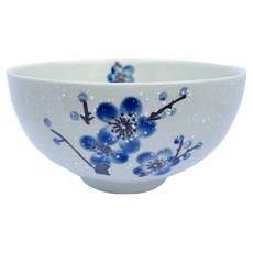 新食器 梅花香手繪 6吋大肚碗 15 x 8cm, 1個, 雪花白藍花