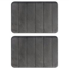 comet Home 記憶棉腳踏墊, 深灰色, 2片