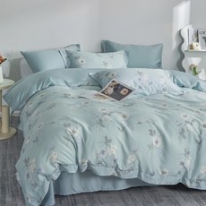 【寢城之戀】台灣製 50支100%萊賽爾天絲 床包枕套組(清水荷/加大6尺)