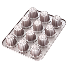 CHEFMADE 學廚 環保系列 12連不沾可麗露蛋糕模 32.6*25.8*5CM, WK10040, 1個