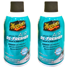 Meguiar's 美光 Whole Car AIR RE-FRESHER 自動去味芳香罐, 永久消除異味, 2oz, 2罐
