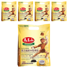 馬玉山 黑芝麻紫米堅果飲 100%台灣製造 含多種堅果穀物精華, 30g, 12包, 5袋