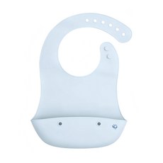 green sprouts 小綠芽 矽膠立體圍兜 防掉落食物袋, 蒂芬尼藍, 1件, 1件