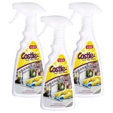 Castle 家適多 廚房全效萬用清潔劑，強效去油汙，溶解油垢，除臭，防汙，SGS無毒認證, 500ml, 3瓶